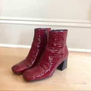 & other stories red leather booties